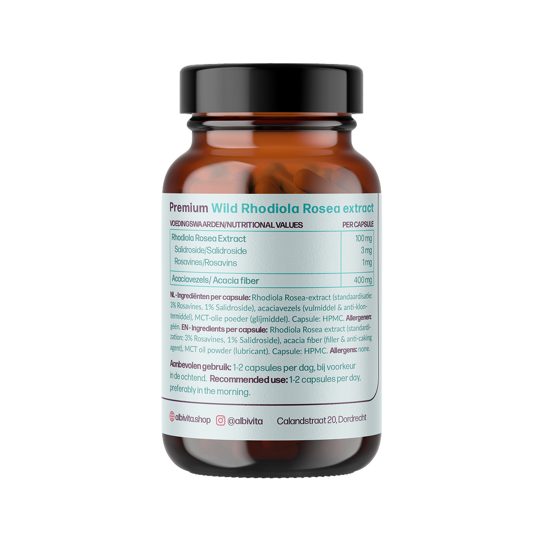 Rhodiola Rosea wild 100 mg extract met 3% rosavines
