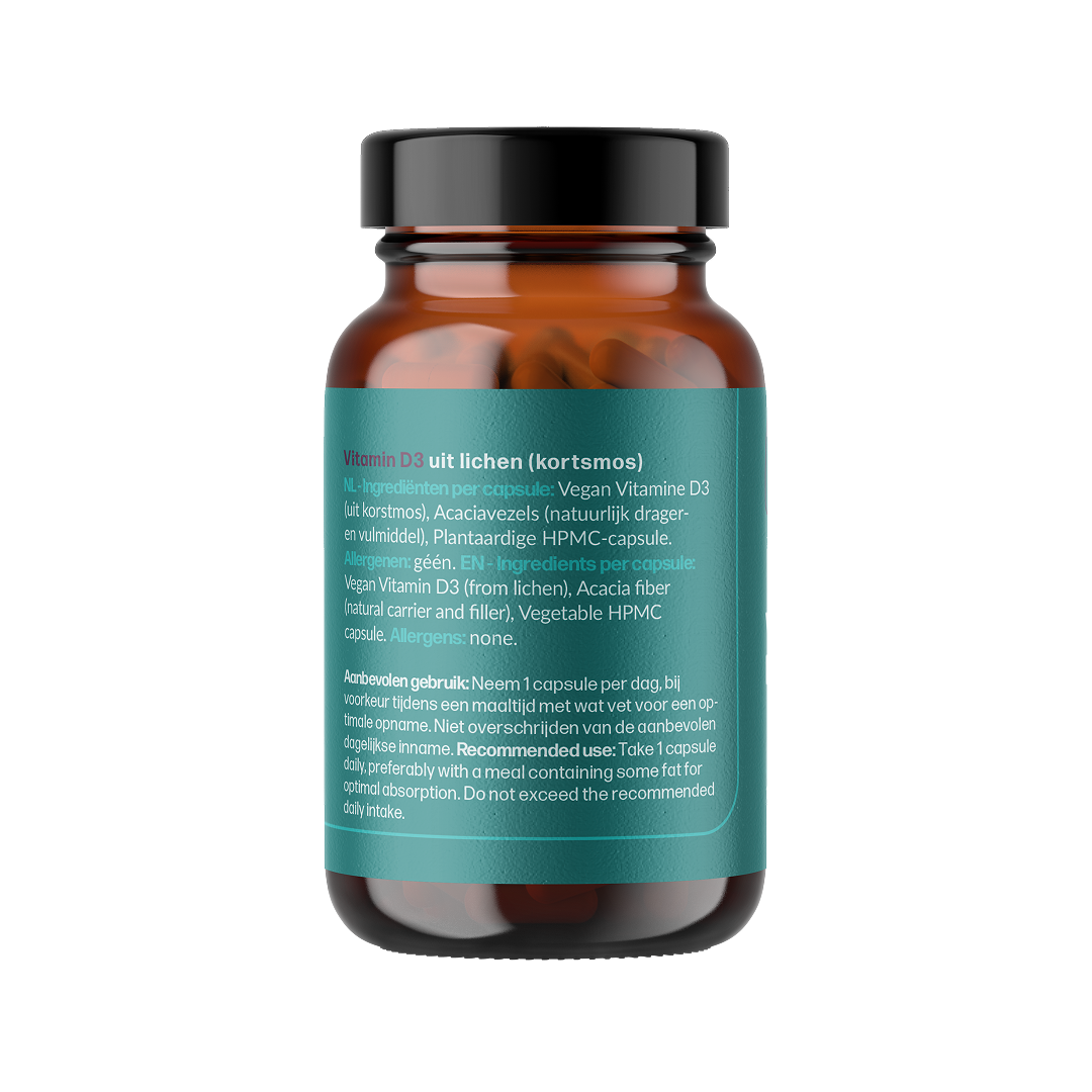 Vitamine D3 3000 IE uit korstmos 100% plantaardig