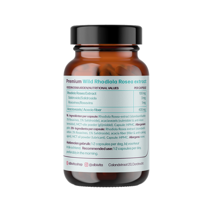 Rhodiola Rosea wild 100 mg extract met 3% rosavines